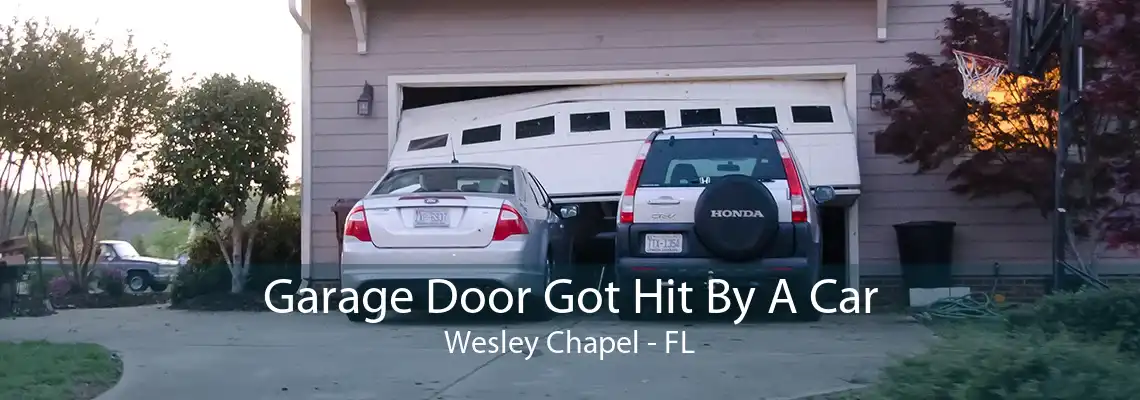 Garage Door Got Hit By A Car Wesley Chapel - FL